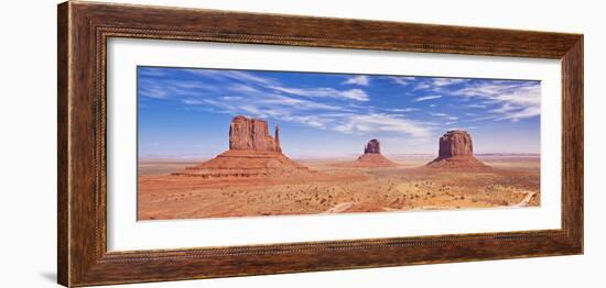 West and East Mitten Butte and Merrick Butte, Monument Valley Navajo Tribal Pk, Arizona, USA-Neale Clark-Framed Photographic Print
