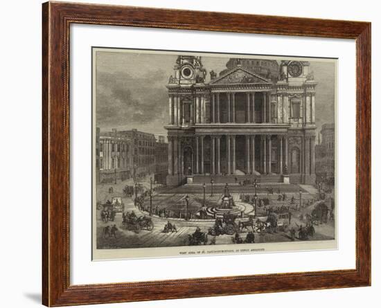 West Area of St Paul's-Churchyard, as Newly Arranged-null-Framed Giclee Print