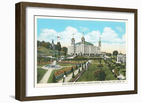 West Baden Springs Hotel, Indiana-null-Framed Premium Giclee Print