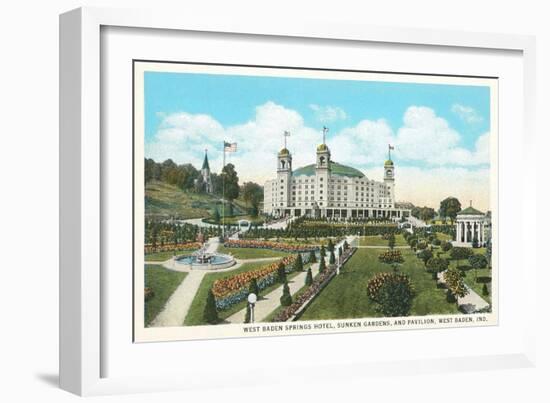 West Baden Springs Hotel, Indiana-null-Framed Premium Giclee Print