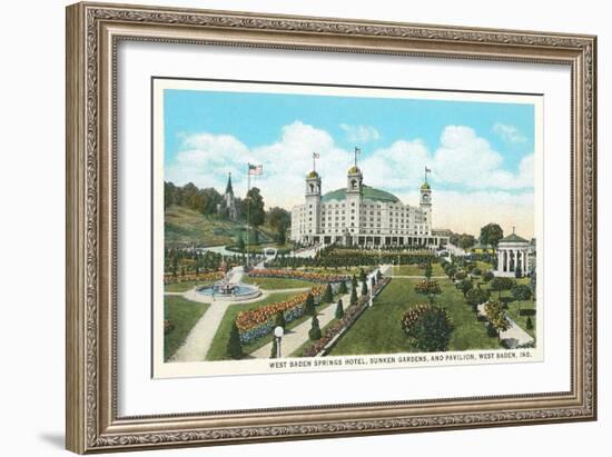 West Baden Springs Hotel, Indiana-null-Framed Art Print