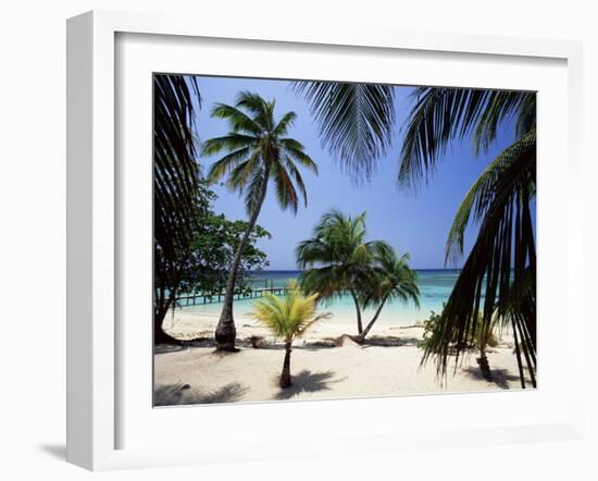 West Bay at the Western Tip of Roatan, Largest of the Bay Islands, Honduras, Caribbean-Robert Francis-Framed Photographic Print