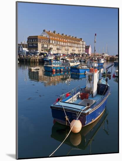 West Bay Harbour with Yachts and Fishing Boats, Bridport, UNESCO World Heritage Site, England-Neale Clarke-Mounted Photographic Print