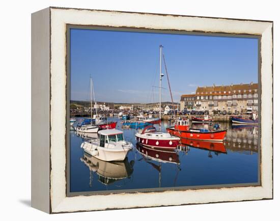 West Bay Harbour with Yachts and Fishing Boats, Bridport, UNESCO World Heritage Site, England-Neale Clarke-Framed Premier Image Canvas