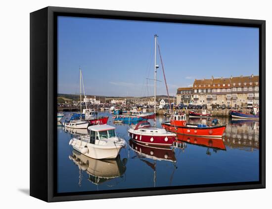 West Bay Harbour with Yachts and Fishing Boats, Bridport, UNESCO World Heritage Site, England-Neale Clarke-Framed Premier Image Canvas