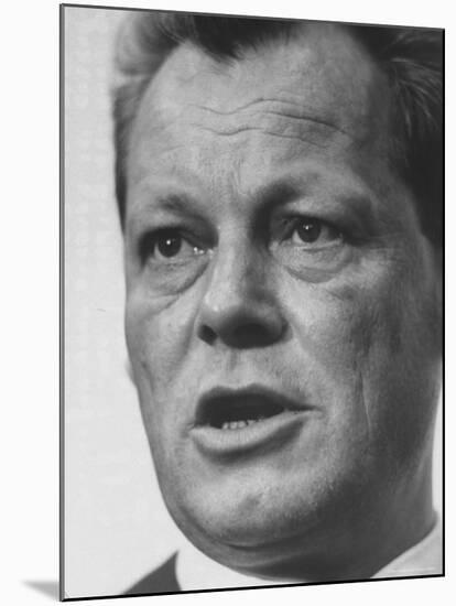 West Berlin Mayor Willy Brandt During Election Rally-Stan Wayman-Mounted Premium Photographic Print