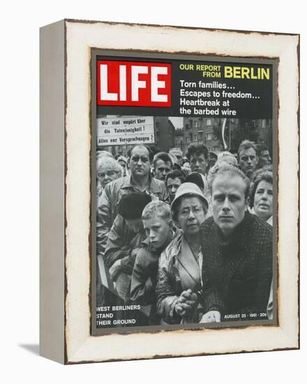 West Berliners Stand their Ground, August 25, 1961-Hank Walker-Framed Premier Image Canvas