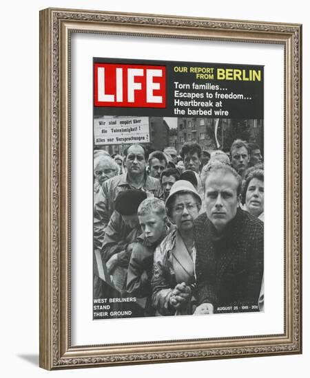 West Berliners Stand their Ground, August 25, 1961-Hank Walker-Framed Photographic Print