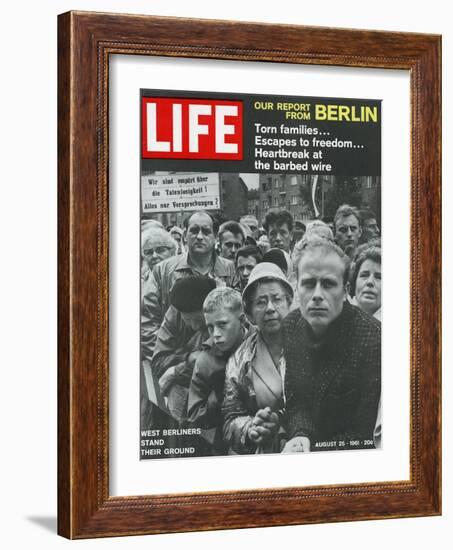 West Berliners Stand their Ground, August 25, 1961-Hank Walker-Framed Photographic Print