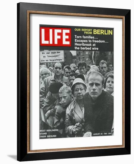 West Berliners Stand their Ground, August 25, 1961-Hank Walker-Framed Photographic Print