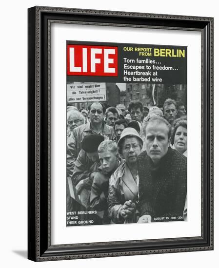 West Berliners Stand their Ground, August 25, 1961-Hank Walker-Framed Photographic Print