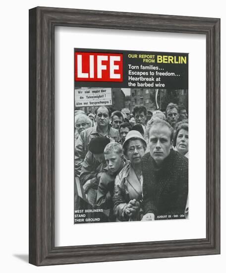West Berliners Stand their Ground, August 25, 1961-Hank Walker-Framed Photographic Print