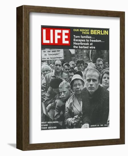 West Berliners Stand their Ground, August 25, 1961-Hank Walker-Framed Photographic Print