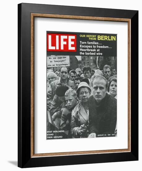 West Berliners Stand their Ground, August 25, 1961-Hank Walker-Framed Photographic Print