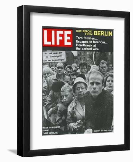 West Berliners Stand their Ground, August 25, 1961-Hank Walker-Framed Photographic Print