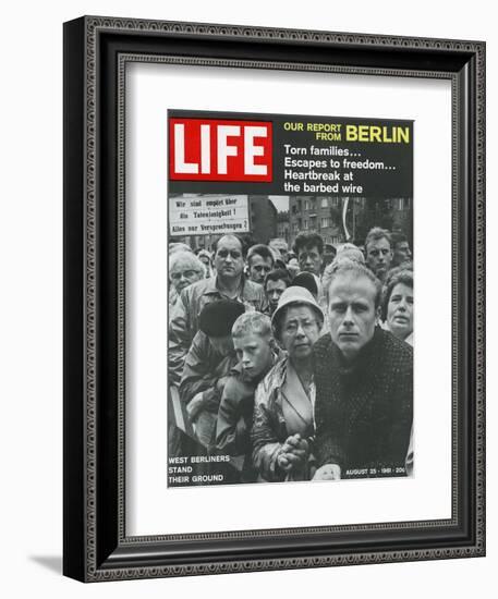 West Berliners Stand their Ground, August 25, 1961-Hank Walker-Framed Photographic Print