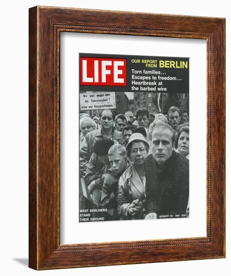 West Berliners Stand their Ground, August 25, 1961-Hank Walker-Framed Photographic Print