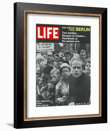 West Berliners Stand their Ground, August 25, 1961-Hank Walker-Framed Photographic Print