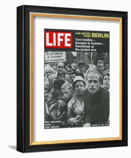 West Berliners Stand their Ground, August 25, 1961-Hank Walker-Framed Photographic Print