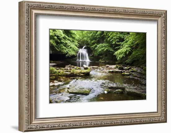 West Burton Waterfall in Summer-Mark Sunderland-Framed Photographic Print