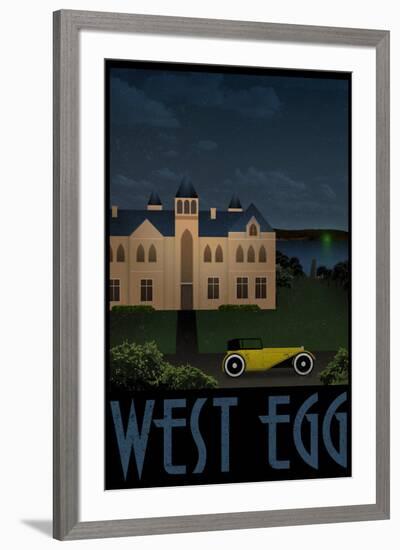 West Egg Retro Travel-null-Framed Art Print