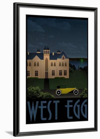 West Egg Retro Travel-null-Framed Art Print