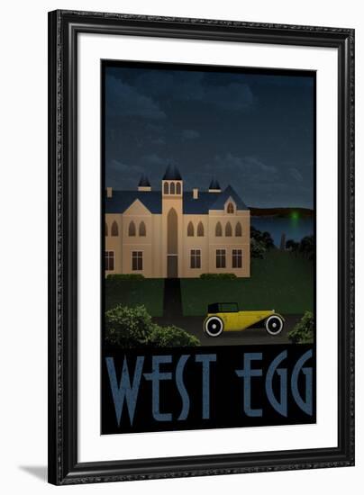 West Egg Retro Travel-null-Framed Art Print