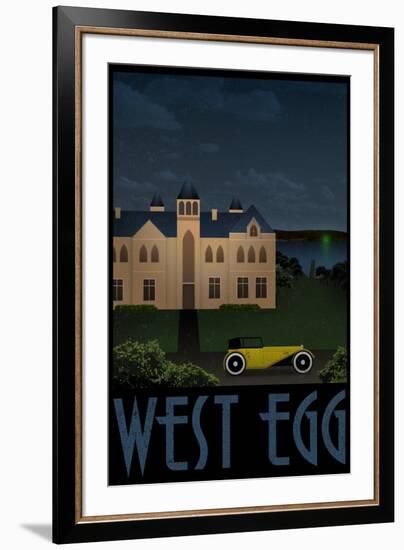 West Egg Retro Travel-null-Framed Art Print