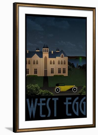 West Egg Retro Travel-null-Framed Art Print