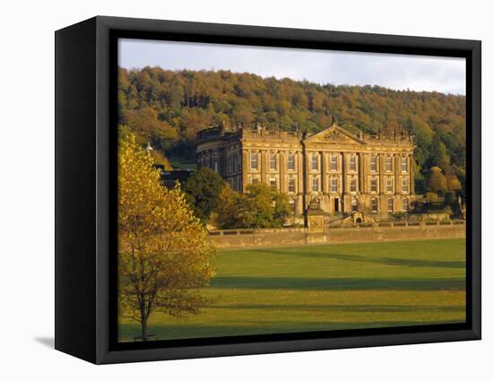 West Elevation, Chatsworth House in Autumn, Derbyshire, England-Nigel Francis-Framed Premier Image Canvas