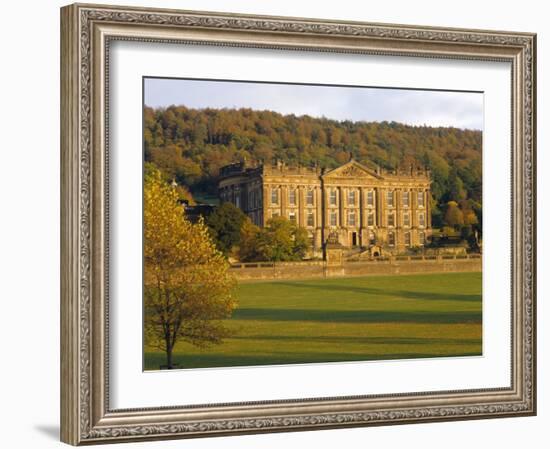 West Elevation, Chatsworth House in Autumn, Derbyshire, England-Nigel Francis-Framed Photographic Print