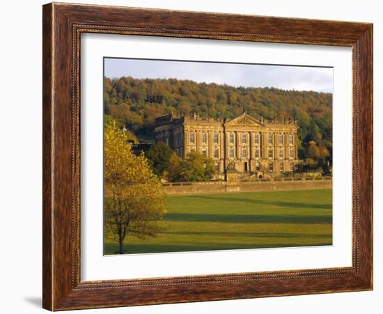 West Elevation, Chatsworth House in Autumn, Derbyshire, England-Nigel Francis-Framed Photographic Print