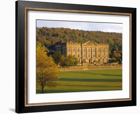 West Elevation, Chatsworth House in Autumn, Derbyshire, England-Nigel Francis-Framed Photographic Print