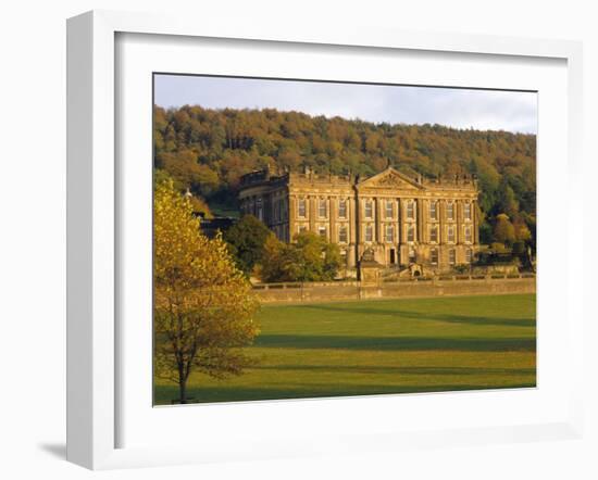 West Elevation, Chatsworth House in Autumn, Derbyshire, England-Nigel Francis-Framed Photographic Print