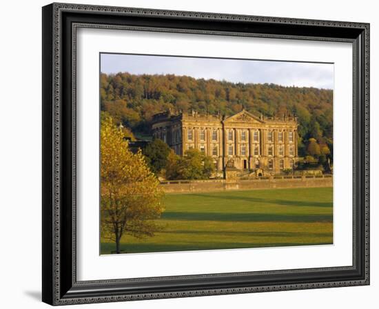West Elevation, Chatsworth House in Autumn, Derbyshire, England-Nigel Francis-Framed Photographic Print