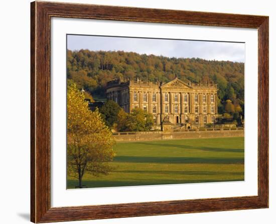 West Elevation, Chatsworth House in Autumn, Derbyshire, England-Nigel Francis-Framed Photographic Print