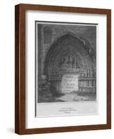 'West Entrance to Holyrood Chapel, Edinburgh', 1814-John Greig-Framed Giclee Print