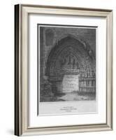 'West Entrance to Holyrood Chapel, Edinburgh', 1814-John Greig-Framed Giclee Print