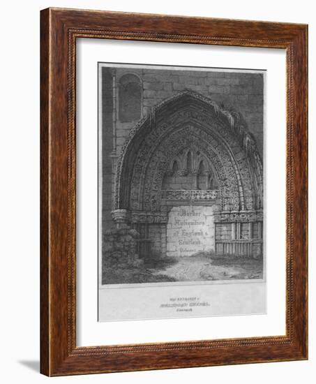 'West Entrance to Holyrood Chapel, Edinburgh', 1814-John Greig-Framed Giclee Print