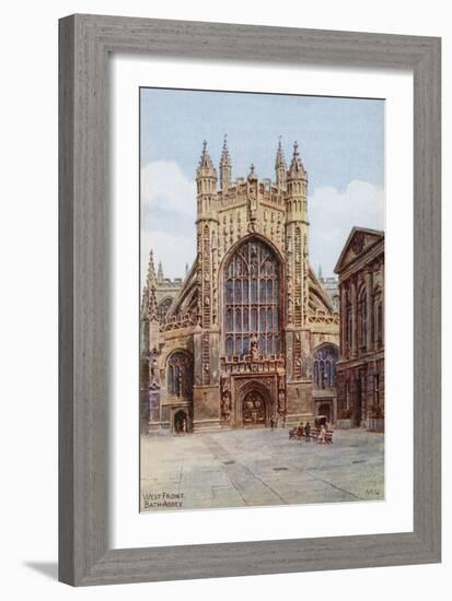 West Front, Bath Abbey-Alfred Robert Quinton-Framed Giclee Print