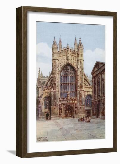 West Front, Bath Abbey-Alfred Robert Quinton-Framed Giclee Print