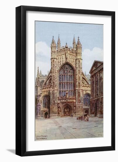 West Front, Bath Abbey-Alfred Robert Quinton-Framed Giclee Print