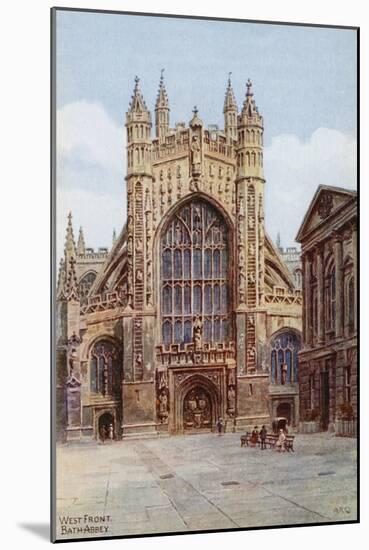 West Front, Bath Abbey-Alfred Robert Quinton-Mounted Giclee Print