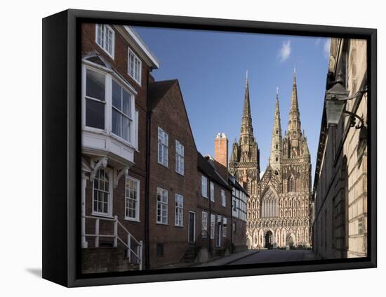 West Front, Lichfield Cathedral, Lichfield, Staffordshire, England, United Kingdom-Nick Servian-Framed Premier Image Canvas
