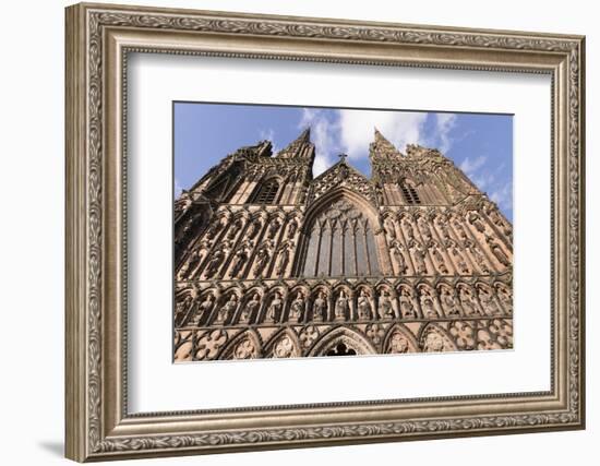 West Front, Lichfield Cathedral, Lichfield, Staffordshire, England, United Kingdom-Nick Servian-Framed Photographic Print