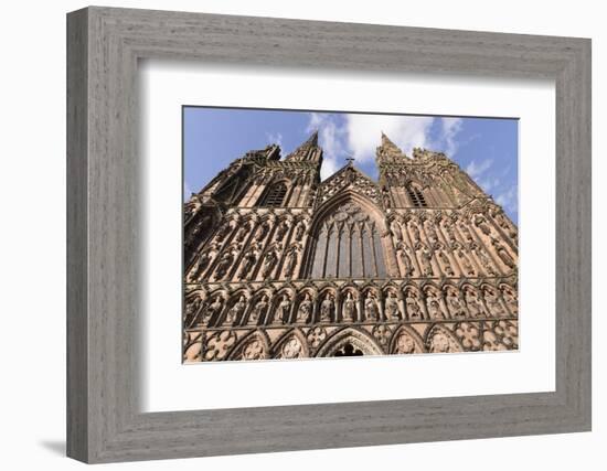 West Front, Lichfield Cathedral, Lichfield, Staffordshire, England, United Kingdom-Nick Servian-Framed Photographic Print