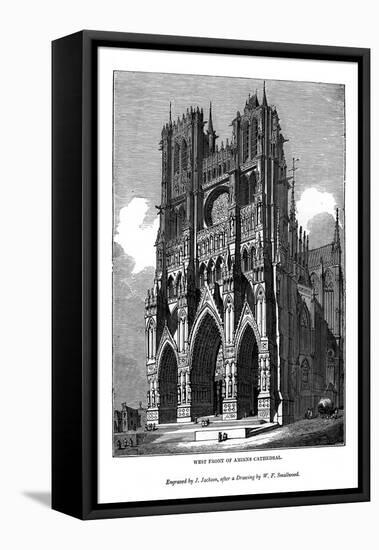 West Front of Amiens Cathedral, 1843-J Jackson-Framed Premier Image Canvas