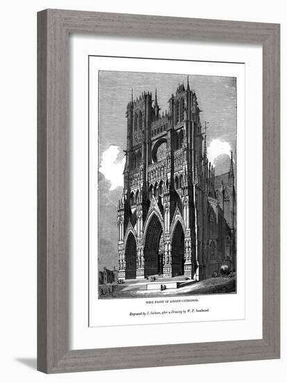 West Front of Amiens Cathedral, 1843-J Jackson-Framed Giclee Print