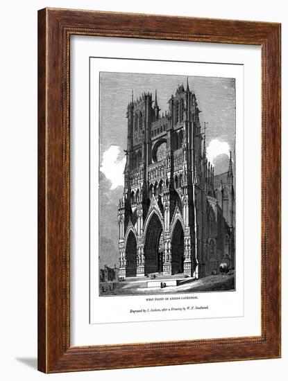 West Front of Amiens Cathedral, 1843-J Jackson-Framed Giclee Print