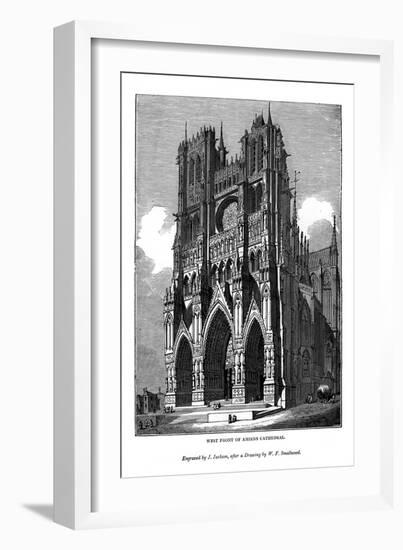 West Front of Amiens Cathedral, 1843-J Jackson-Framed Giclee Print